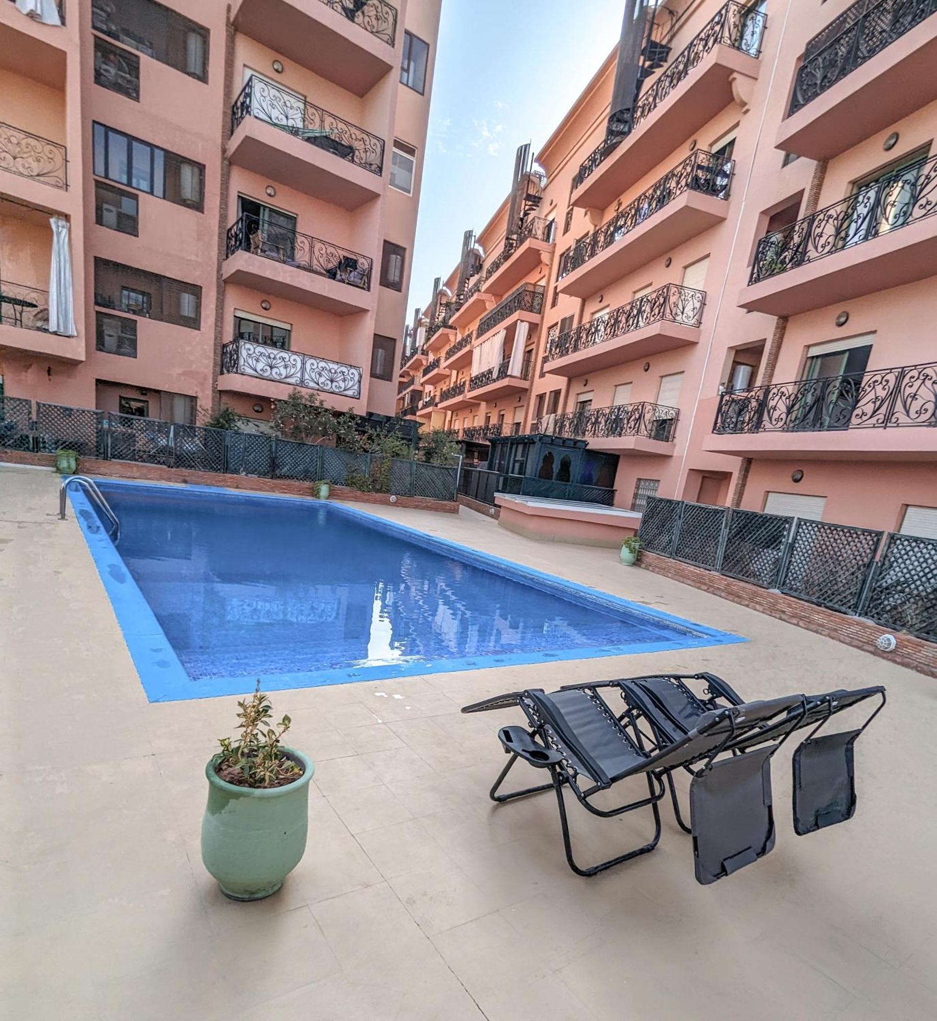 Apartement Panoramic View Majorelle Garden With Pool マラケシュ エクステリア 写真